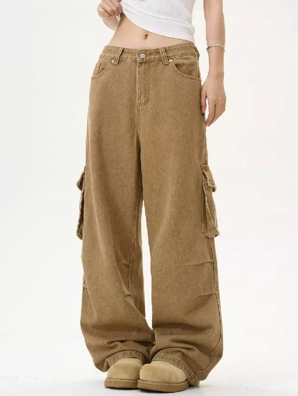 Price Cut Casual Side Pocket Pleats Cargo Pants