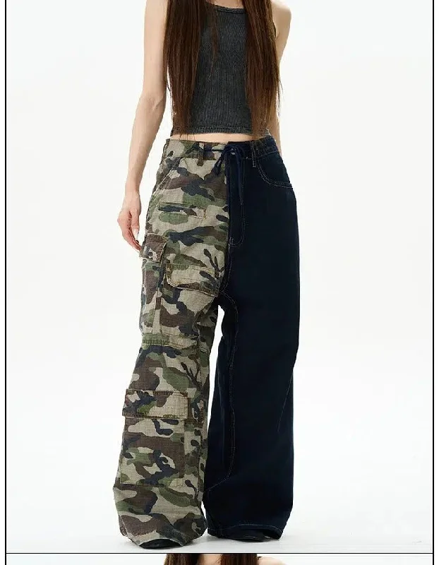 Final Clearance Asymmetric Camouflage Cargo Pants