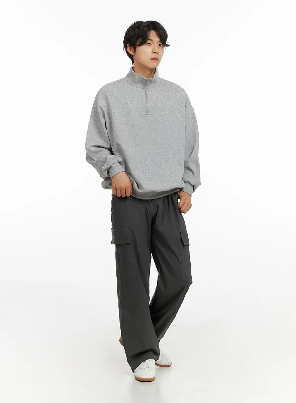 Amazing Value Men's Loose Fit Cargo Pants (Dark Gray) IG409