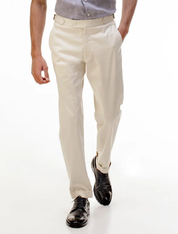Online Specials WHITE BUCKLE CHINO PANT