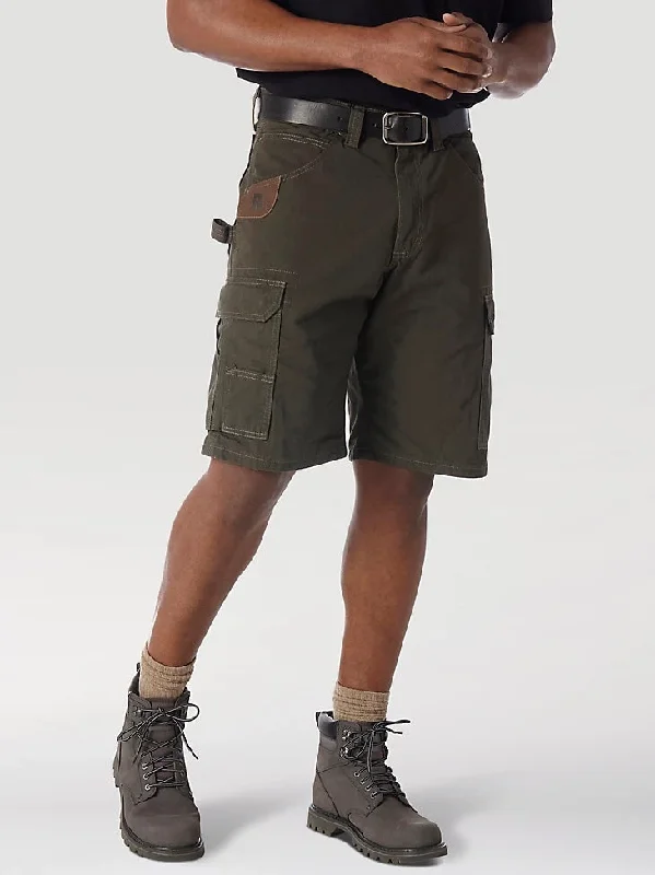 Value Deals Wrangler® RIGGS Workwear® Men's Ripstop Ranger Cargo Short_Loden