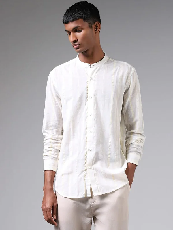 Buy More, Save More ETA Light Yellow Striped Resort-Fit Shirt