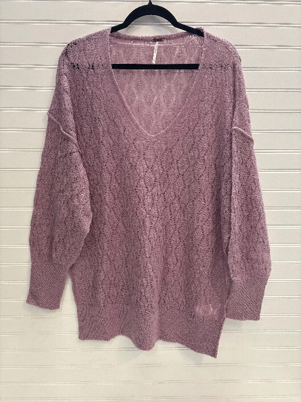 Stock Up Sweater By Free People In Purple, Size: Xs