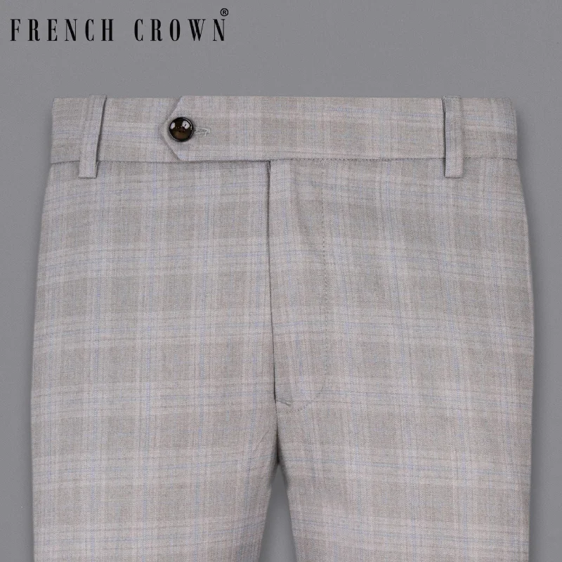 Today’s Deal Nobel Grey Subtle Plaid Wool Rich Pant