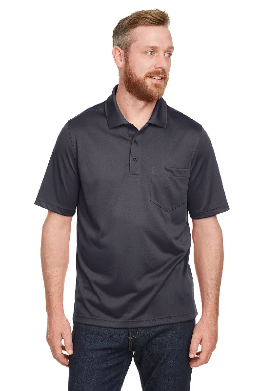 Weekend Specials to Love Harriton Mens Advantage Performance Moisture Wicking Short Sleeve Polo Shirt w/ Pocket - Dark Charcoal Grey Weekend Specials to Love Harriton Mens Advantage Performance Moisture Wicking Short Sleeve Polo Shirt w/ Pocket - Dark Charcoal Grey