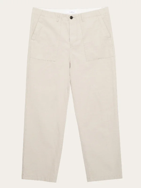 Weekend Offers You Can't Ignore FLINT wide slub yarn pants - GOTS/Vegan - Light feather gray