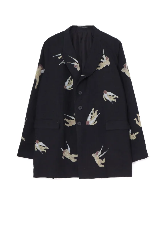 Bargain Alert ANGEL PATTERN DOUBLE FRONT JACKET