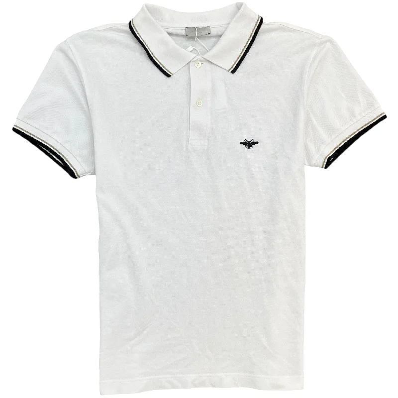Today Only Men's Embroidered Bee Polo Shirt White Size IT 50 / UK L