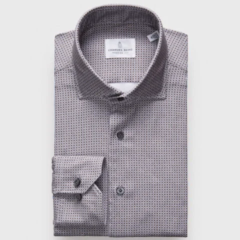 Weekend Savings Spectacular Modern 4 Flex Stretch Knit Shirt SF19189 Grey