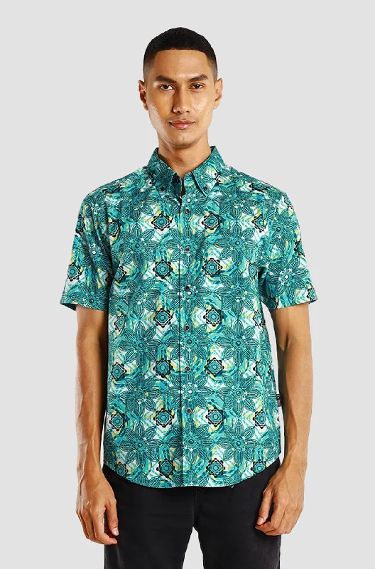 Deal of the Day Nusantara Slim Fit Flower Diamond in Turqoise
