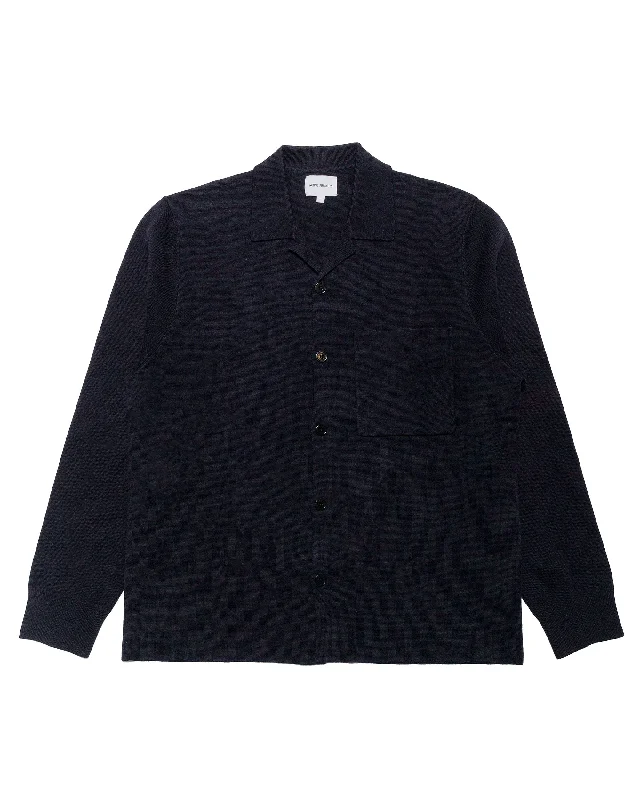 Discount Deals Norse Projects Nicolai Merino Cotton Milano Jacket Dark Navy