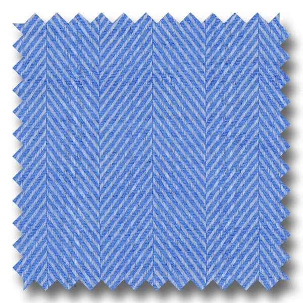 Weekend Discounts to Grab Blue Herringbone - Custom Dress Shirt