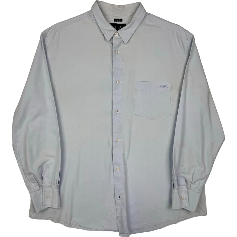 Weekend Bargains to Savor Armani Jeans Light Blue Long Sleeve Shirt