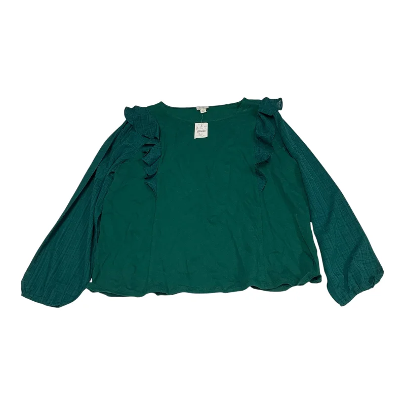 Make Your Weekend Count with Savings Top Long Sleeve By J. Crew In Green, Size: Xl