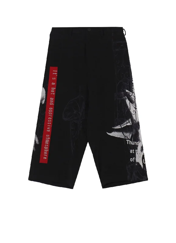 Best Choice UNIVERSE MESSAGE PRINT PANTS