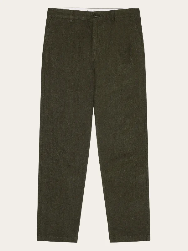 Midnight Sale CHUCK regular  linen pants - GOTS/Vegan - Burned Olive