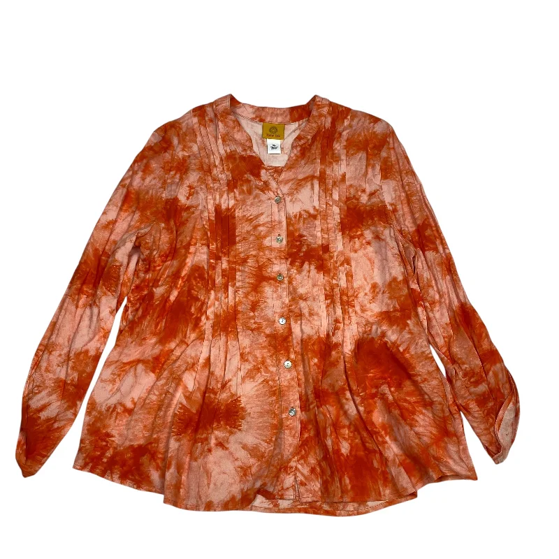 Weekend Discounts to Delight Top Long Sleeve By Ruby Rd In Orange, Size: Xl