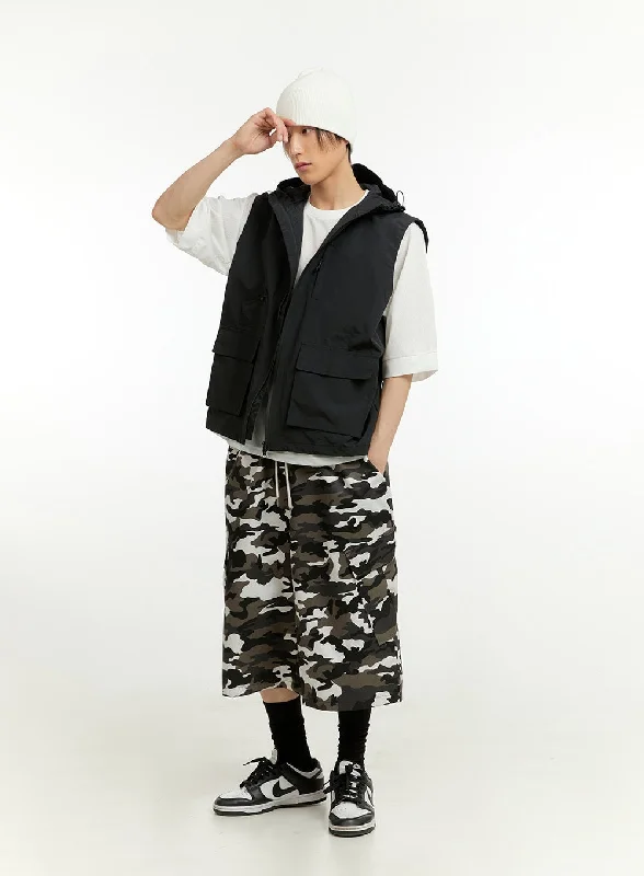 Now Available Men's Camo Cargo Bermuda Pants IL418