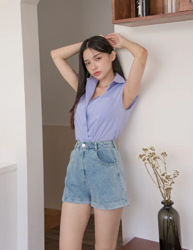 Overstock Clearance Helen Shirt in Periwinkle