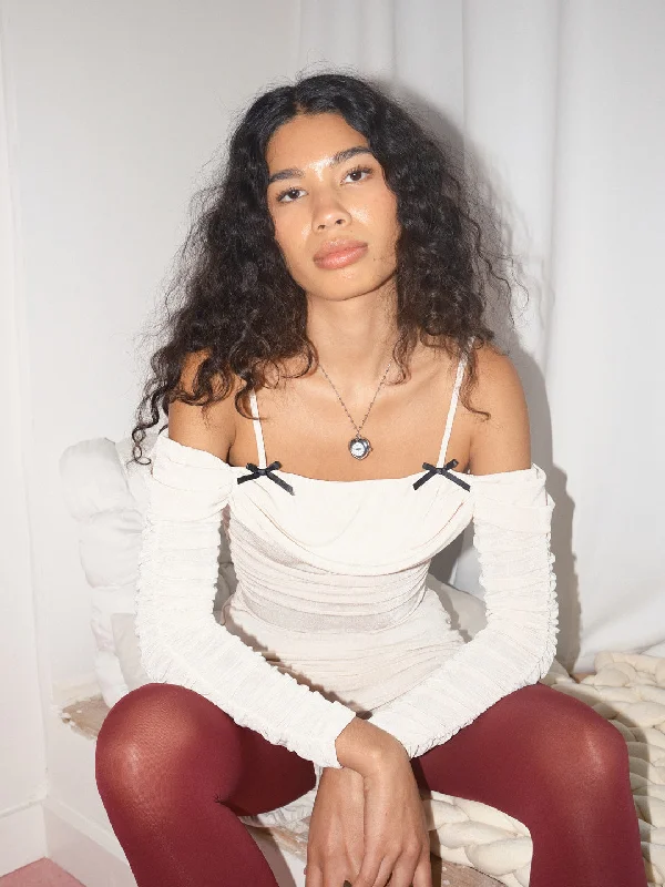 Year-End Deals Rosa Off-Shoulder Top - Vanilla