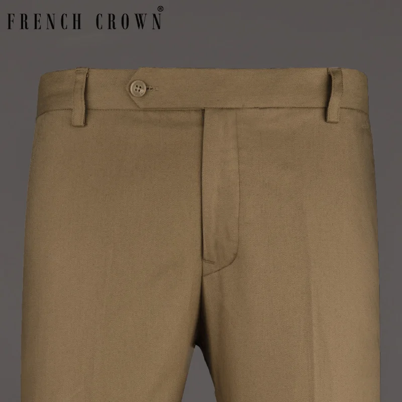 Deep Discounts Shadow Brown Premium Cotton Solid Pant