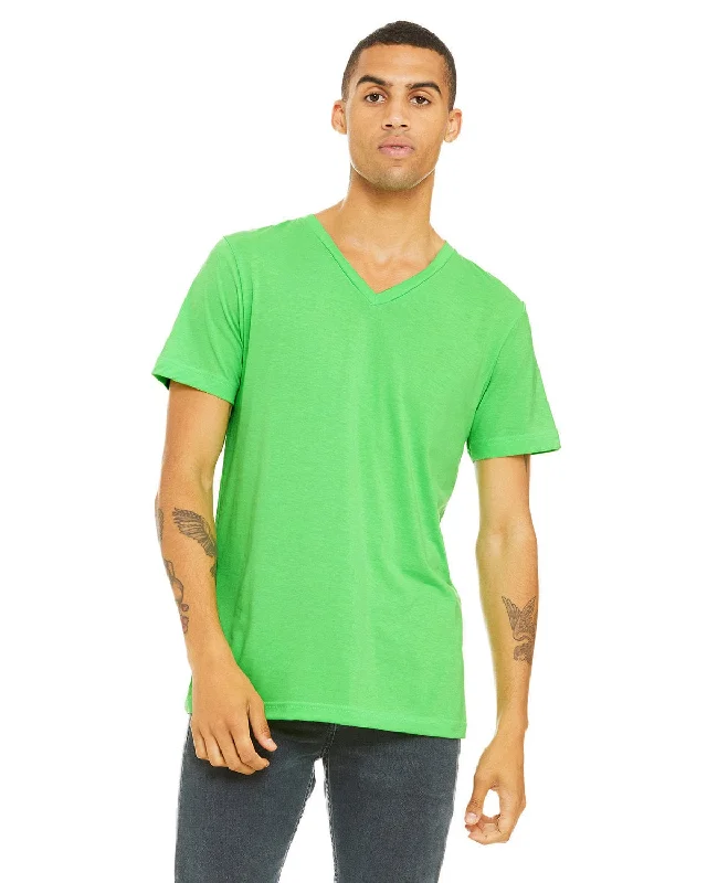 Anniversary Sale Bella+Canvas Unisex CVC Jersey V-Neck T-Shirt | Neon Green