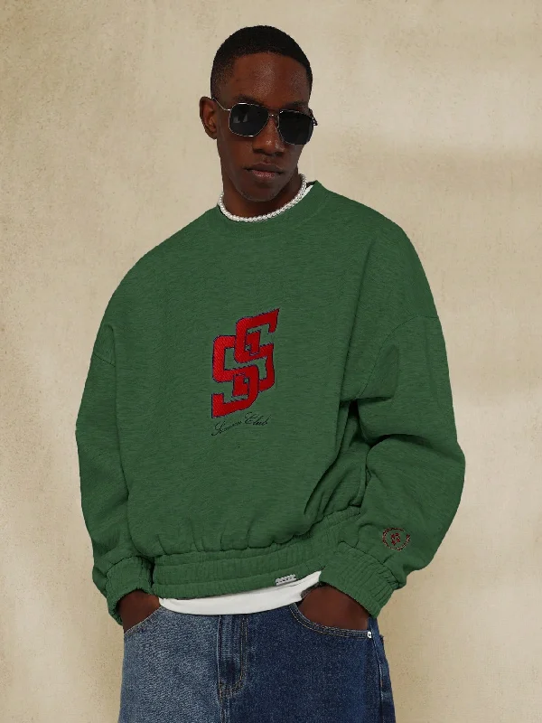 Weekend Offers That Thrill Oversized Vintage Sweatshirt With Embroidery
