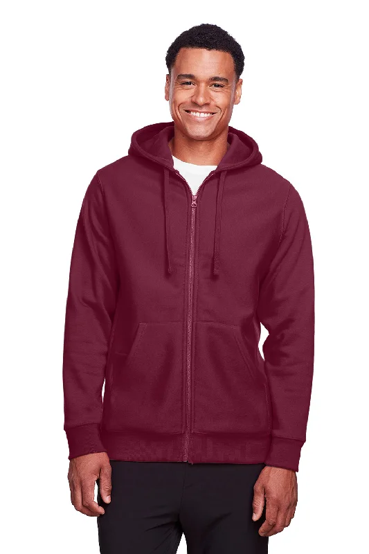 Markdowns Team 365 Mens Zone HydroSport Fleece Water Resistant Full Zip Hooded Sweatshirt Hoodie w/ Pockets - Dark Maroon Markdowns Team 365 Mens Zone HydroSport Fleece Water Resistant Full Zip Hooded Sweatshirt Hoodie w/ Pockets - Dark Maroon