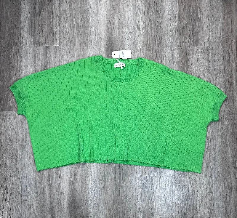 Weekend Bargains to Savor Top Short Sleeve By By Together In Green, Size: M