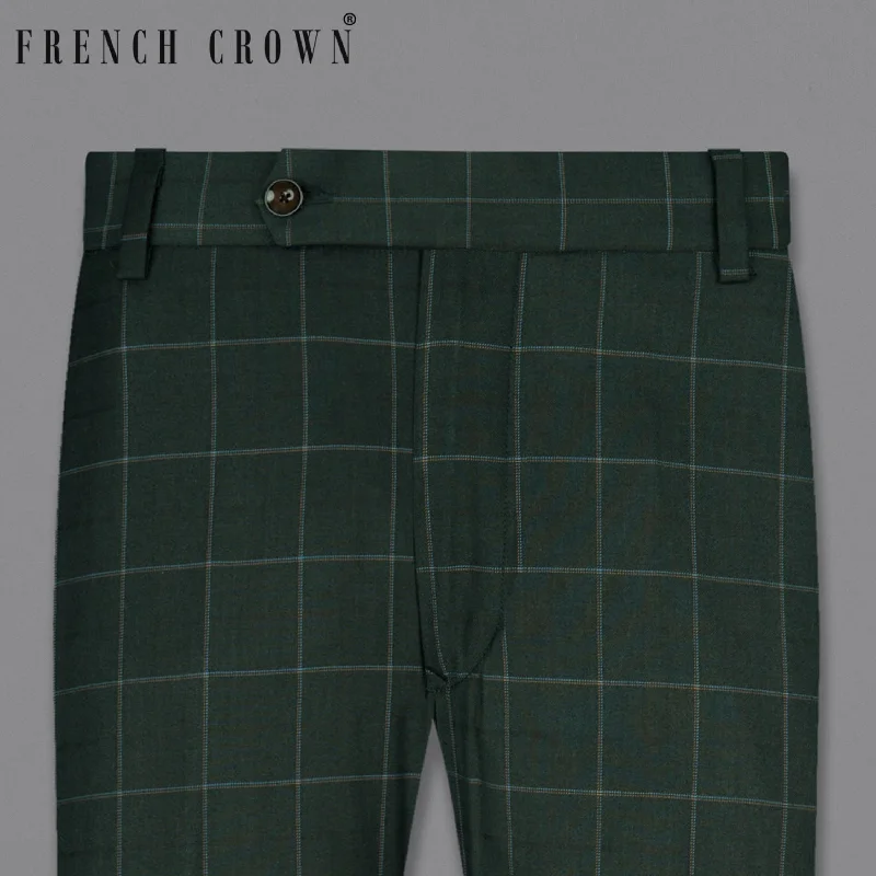 Weekend Offers That Excite Lunar Green Super fine windowpane Woolrich Pant