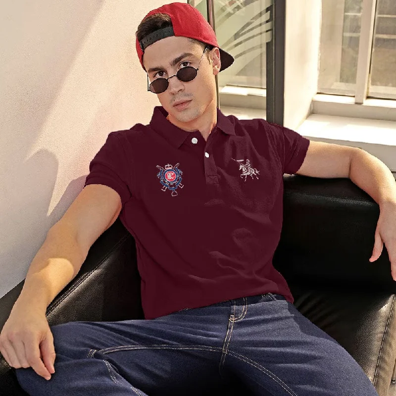 Weekend Specials Just for You Polo Republica Men's PRC Crest & Horse Embroidered Short Sleeve Polo Shirt Weekend Specials Just for You Polo Republica Men's PRC Crest & Horse Embroidered Short Sleeve Polo Shirt