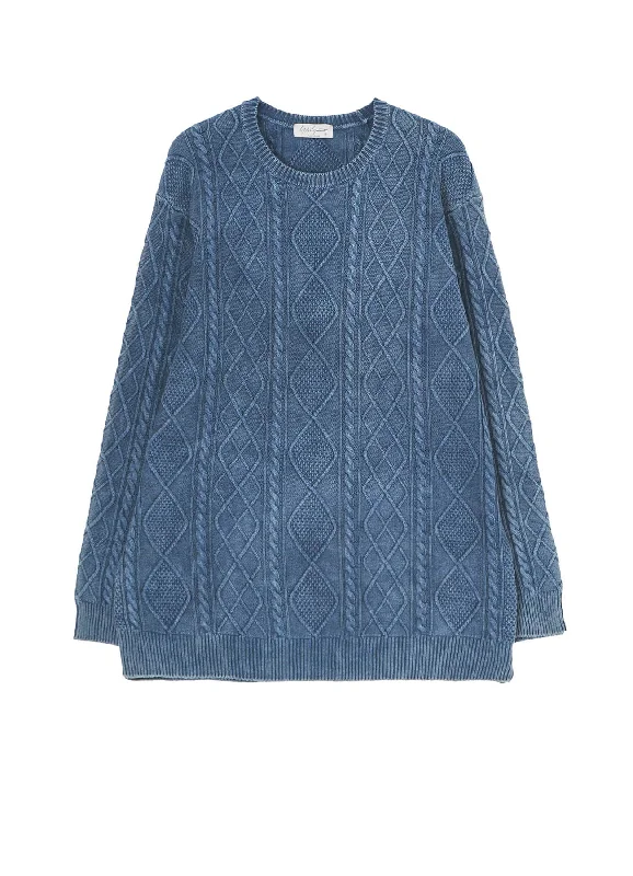 Amazing Deals 7G ALAN DISCHARGE ROUND NECK KNIT