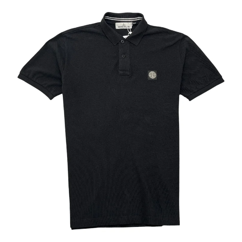 Deal Alert Men's Compass Logo Polo Shirt Black Size L