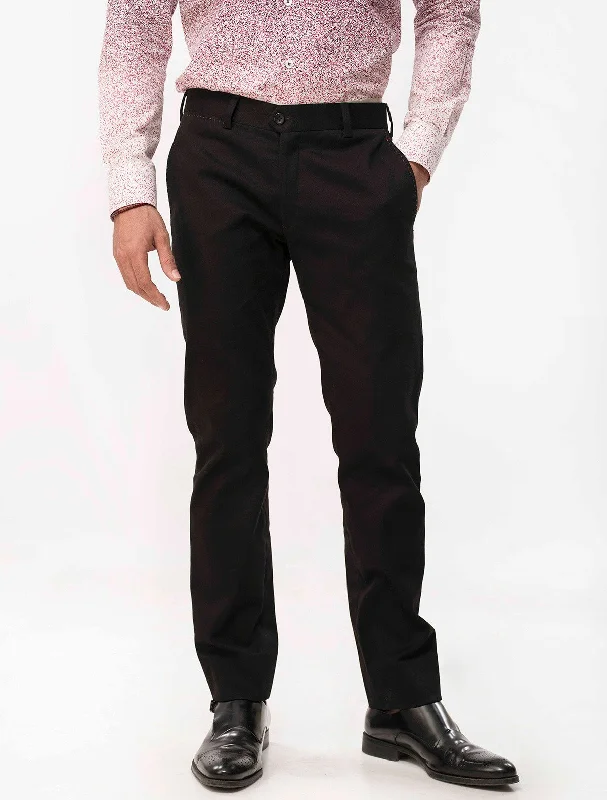 Must-Have Deals SOLID BLACK COTTON CHINOS