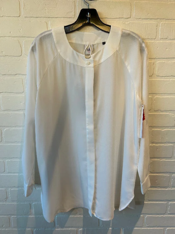 Reduced Price Top Long Sleeve By Cabi In White, Size: S