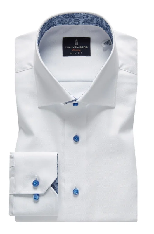 Discount Extravaganza Oxford Sport Luxury Shirt SF8914 White