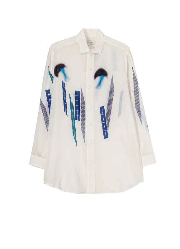 Low Cost CELLULOSE BLUE MOTIF BLOUSE