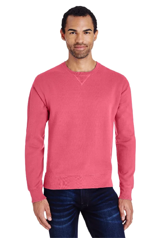 Today's Deal ComfortWash By Hanes Mens Crewneck Sweatshirt - Crimson Fall