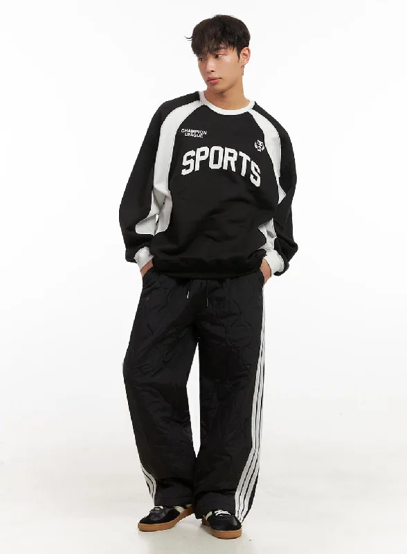 Customer Appreciation Sale Men's Quilted Wide-Leg Track Pants ID431