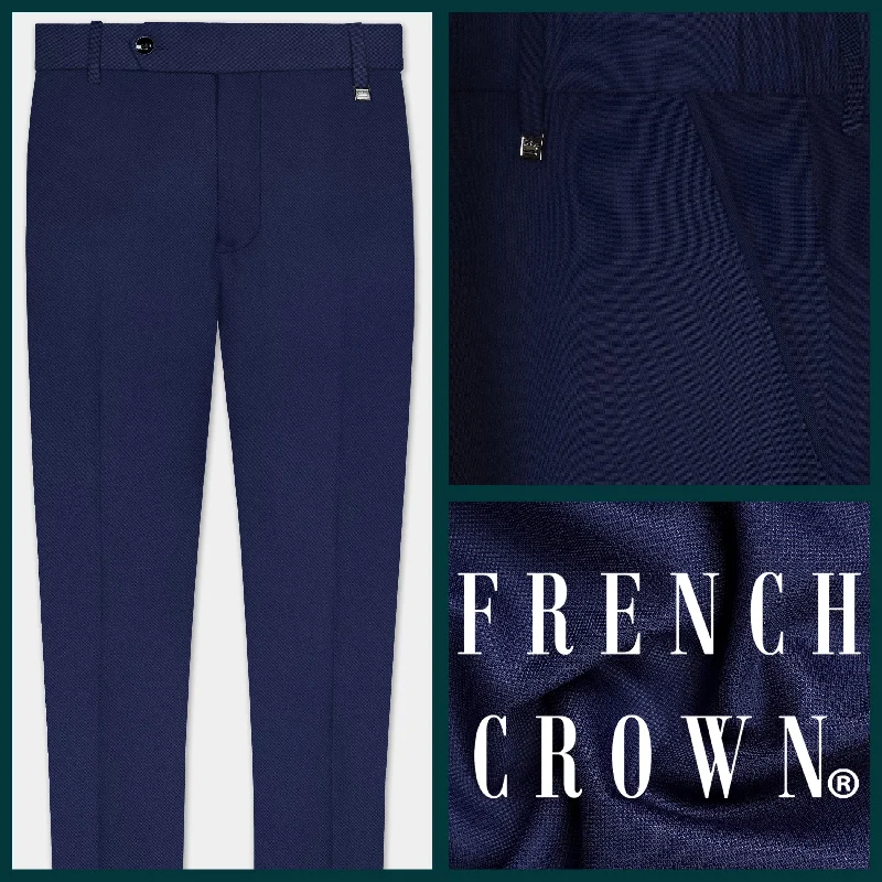 Exclusive Weekend Offers Inside Ebony Clay Blue Textured Pant