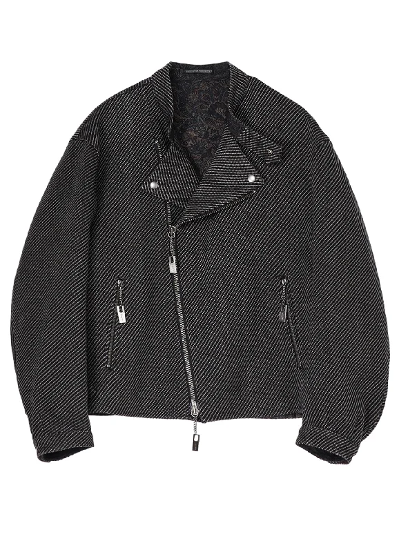 Exclusive Offer W/L DOBBY TWEED INK W RIDERS BLOUSON