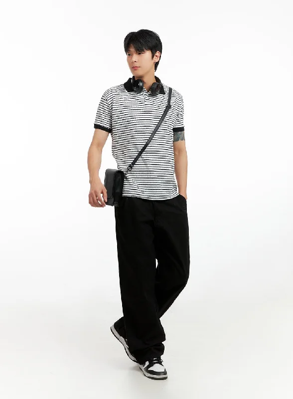 Final Offer Men's Wide Fit Cotton Pants (Black) IG402