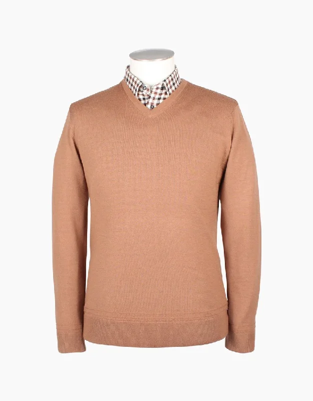 Online Exclusive Fairlie Tan VNeck Jersey