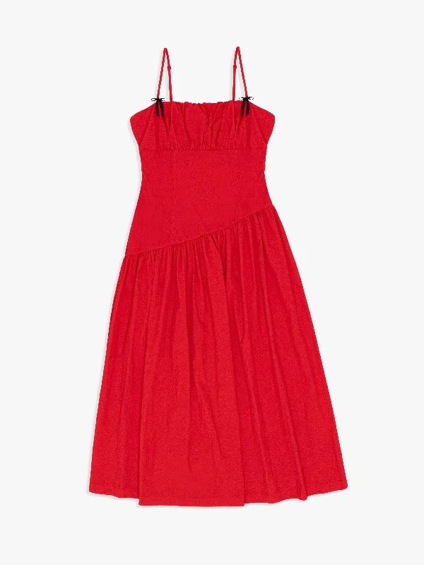 Weekend Deals That Please Meg Dress - Candy Red