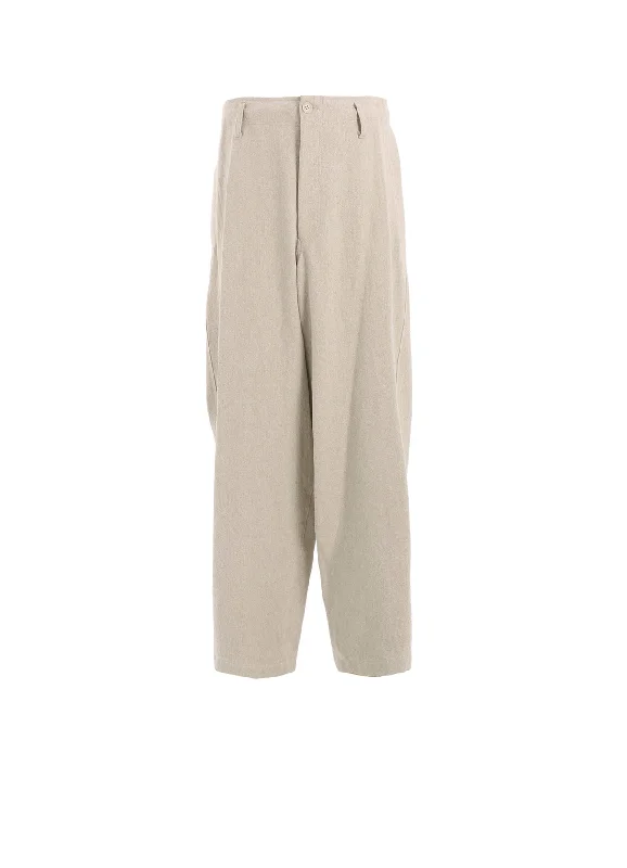 Seasonal Sale COTTON LINEN GABARDINE 3 STITCHES WORK PANTS