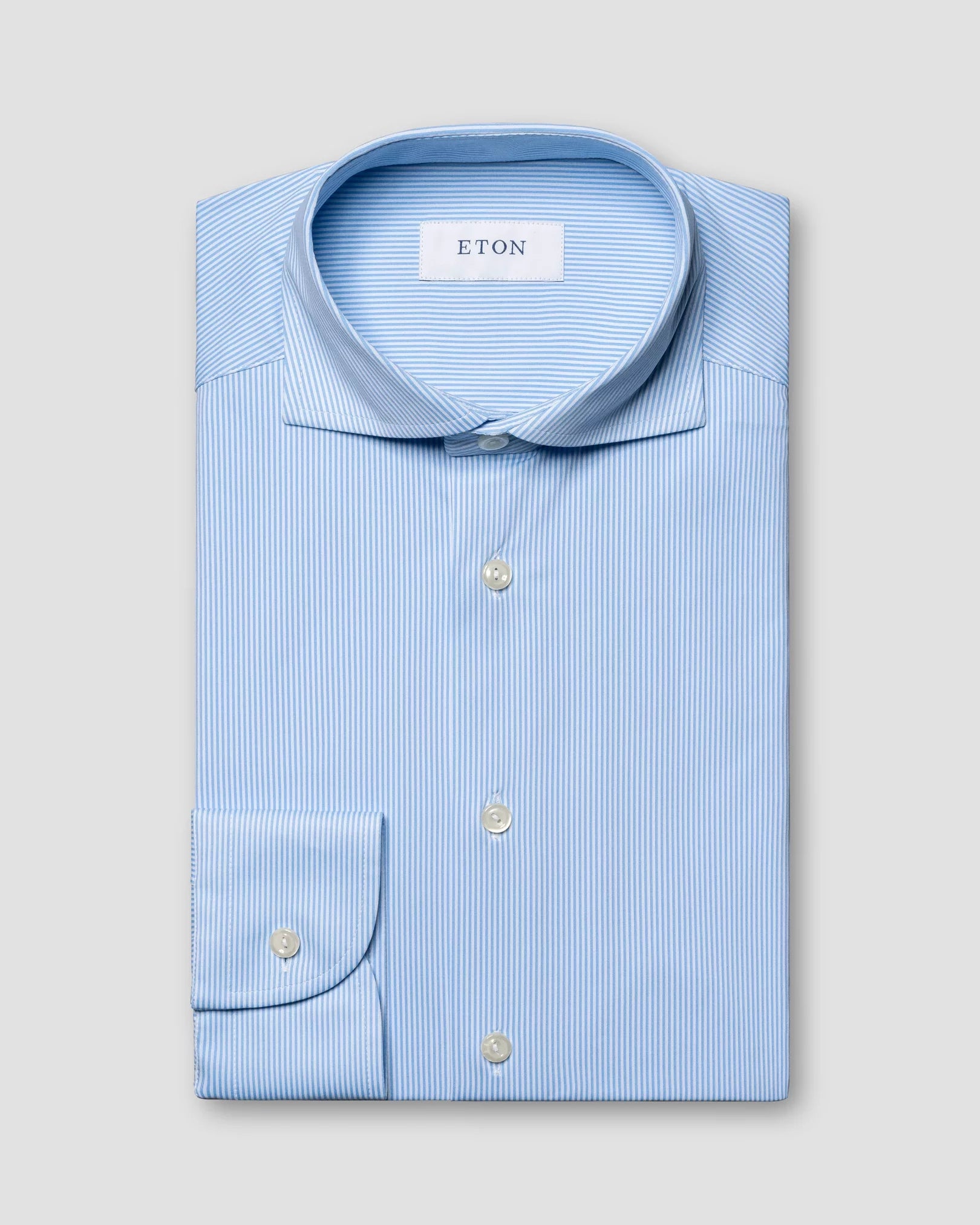 Weekend Offers You Can't Ignore Light Blue Striped Four-Way Stretch Shirt Slim Fit - ETON Weekend Offers You Can't Ignore Light Blue Striped Four-Way Stretch Shirt Slim Fit - ETON