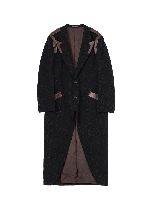Hot Buy ARMY GABARDINE SERGE LEATHER SHOULDER JACKET