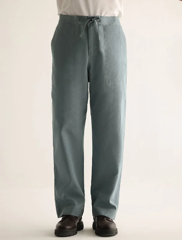 Fantastic Deals LIGHT BLUE LINEN JOG PANT