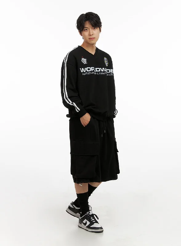 Can't Resist Men's Cargo Sweatshorts (Black) IG409