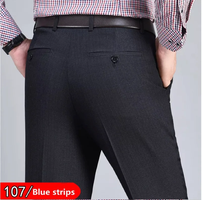 Deal Explosion Blue Thin Stripes  Mens Formal Trousers
